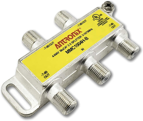 4 Way Antronix MMC1004H-B 5-1675 MHz MoCA 2.0 Splitter for Frontier Formerly Verizon Fios...