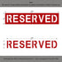 2 Pieces 4" Reserved Stencil with Self-Adhesive,Reserved Parking Spray Painting Letter Sticker Stencil,6" x 29" Reserved Sign Pavement Stencil for...