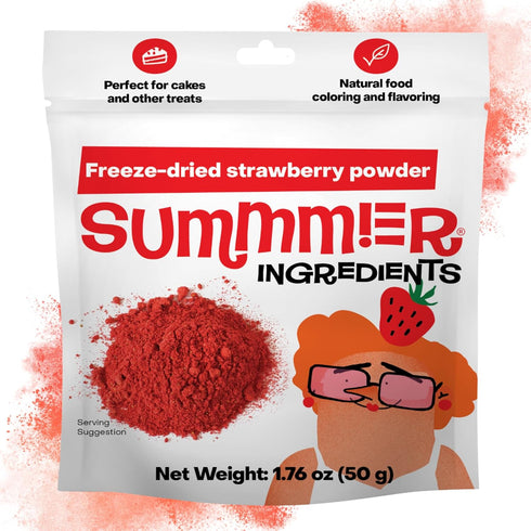 Freeze Dried Strawberry Powder For Baking (1.76 Oz) No Sugar, Pure - 100% Natural Freeze Dried Strawberries for Smoothies - Sustainably Grown, Glu...