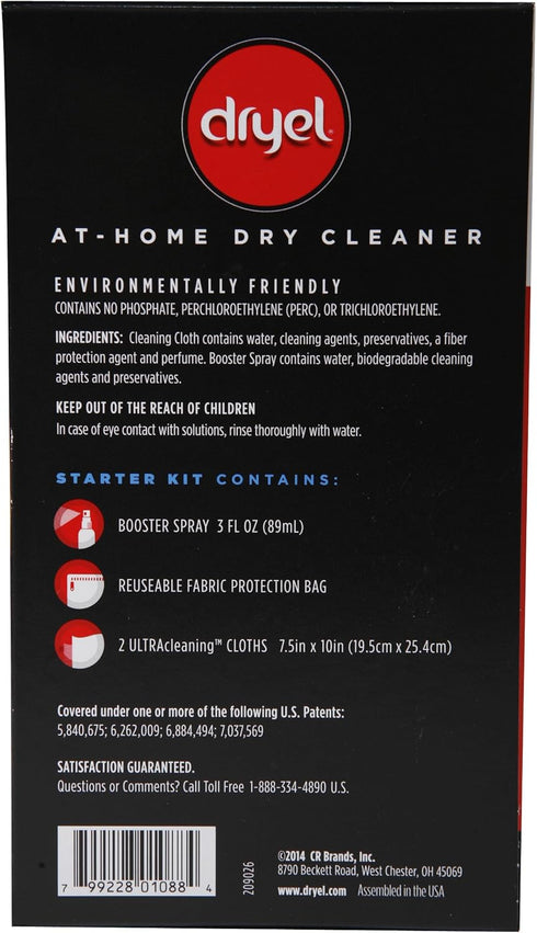 Dryel At-Home Dry Cleaning Starter Kit With Bag, Breeze Clean Scent 1 kit...