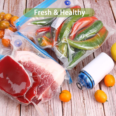 Sous Vide Bags 25Pcs, Reusable BPA Free Vacuum Sealer Bags Vacuum Food Storage Bags for Cooking/Food Storage/Microwave Heating - 3 Size 18Pcs Vacu...