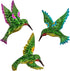 Yardancer Hummingbird Wall Art Decor 3pcs, Metal Hummingbird Decor Hanging for Bathroom Bedroom Living Room Kitchen Terrace -Wall Sculpture Art, H...