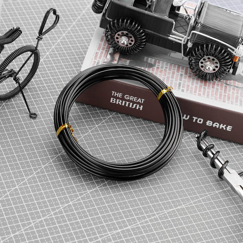 16.4 Feet Black Aluminum Craft Wire 3 mm Thickness Bendable Metal Craft Wire for DIY Crafts Making...