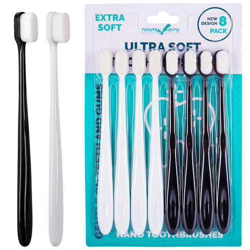 Lingito Extra Soft Toothbrush, 8 Pack, Manual, Nano Bristles, Deep Cleaning for Sensitive Gums, Adults...