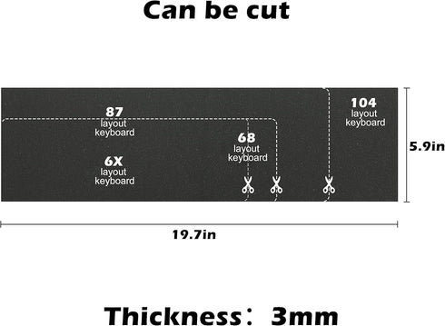 HONKID Keyboard EPDM Foam, Sound Dampening Foam for Mechanical Keyboard Bottom, 3mm...
