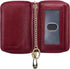imeetu RFID Credit Card Wallet, Genuine Leather Zipper Card Case Holder with Removable Keychain(Red)...
