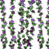 4 Pcs 33 Ft Fake Rose Vine Flowers Plants Artificial Flower Hanging Rose Ivy Home Hotel Wedding Party Garden Art Decor Garden Craft Arrangement De...