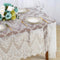 ShinyBeauty Lace-Tablecloth-Rectangular 60x120-Inch Lace Table Cloth 2 Pack Floral Lace Tablecloth White Vintage Table Cover Floral Overlay Tablec...