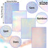 36 Sheets Self-Adhesive Paper Holographic Transparent Paper A4 Waterproof Self-Adhesive Transparent Film 11.7 x 8.3 Inches (Gem, Point, Colorful, ...