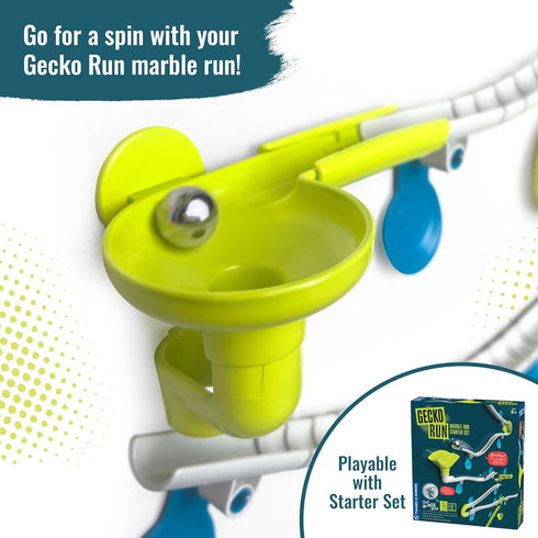 Gecko Run Marble Run Twister Expansion Pack by Thames & Kosmos – Extra Stunt for Vertical Marble Run Starter Set; Fast, No-Mess Setup with Residue...
