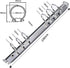 Moterm 2 Pieces 6-Hole Ring Binder Mechanisms Replacement Kit for Binder Planners (A5 Size, Silver Color, 30mm)...