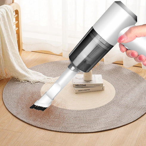 Cordless Handheld Vacuum Cleaner, High Power Rechargeable Mini Portable Vacuum for Home, Office and Car Cleaning (White)...