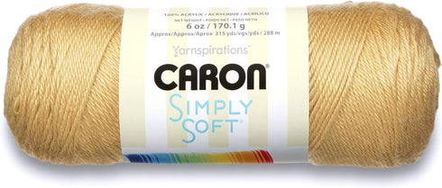 Caron Simply Soft Collection Yarn, 6oz, Gauge 4 Medium Worsted, 100% Acrylic - Autumn Maize - Machine Wash & Dry...