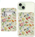 Phone Card Holder, Cute Leather Phone Wallet Stick On, Dual Pocket Credit Card Sticky Wallet, Compatible with Most of Cell Phone, Cute Colorful Fl...
