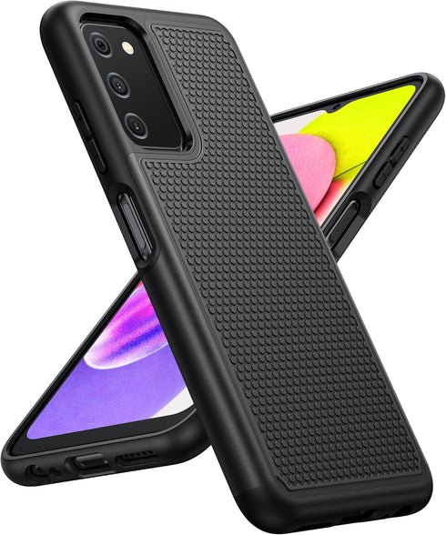 BNIUT for Samsung Galaxy A03s Case: Dual Layer Shockproof Protective Heavy Duty Cell Phone Cover Rugged with Non Slip Textured Back - Military Pro...