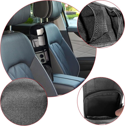 Car Seat Storage Hanging Bag, Multi-Pocket Seat Side Organizer, Car Multifunctional Storage Mesh Net Pocket, Can Hold Mobile Phone, Wallet, Glasse...