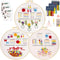chfine Embroidery Kit for Beginners, 3 Sets Embroidery Starter Kit for Adults Embroidery Stitches Practice Kit Stamped Cross Stitch Sets with Inst...