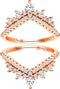 Uloveido 925 Sterling Silver Cubic Zirconia Curved Wedding Band Ring Guard Enhancer 2pcs Stackable Set Adjustable...