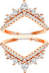Uloveido 925 Sterling Silver Cubic Zirconia Curved Wedding Band Ring Guard Enhancer 2pcs Stackable Set Adjustable...