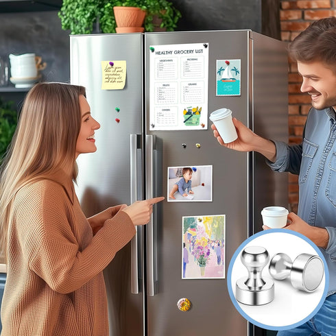 FINDMAG 30 Pack Fridge Magnets for Whiteboard, Strong Refrigerator Neodymium Push Pins, Small Magnet Rare Earth for Map Kitchen Cabins Hanging...