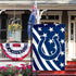 Football Sport Fans Double Two Sided House Flag 12 X 18 Inch?Welcome Decorations Garden Flag,Yard Outdoor Flags Decor (Blue Stripe Design)...