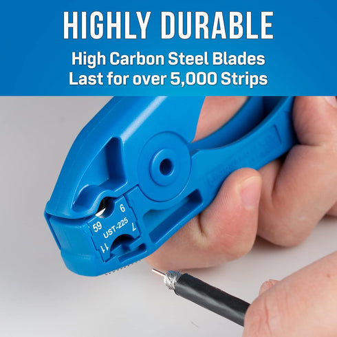 Jonard Tools UST-225 Coaxial Cable Stripper Tool with Blade Stop...