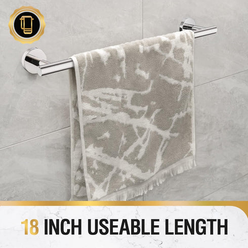 HITSLAM Chrome 19.8 Inch Towel Bar for Bathroom, SUS304 Stainless Steel Bathroom Towel Rack Wall Mounted, Modern Home Decor Bath Towel Holder with...