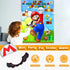 Pin The Moustache &M on The Bros Party Game, Super Brother Game Theme Party Supplies for Wall Decorations, Large High Gloss Waterproof Poster Favo...