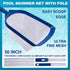 Pool Skimmer Net with Pole, Ultra Fine Mesh Pool Nets for Cleaning with pole, Semi-deep Bag Pool Net Skimmer for Above Ground and Inground Pools, ...
