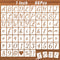 1 Inch Letter Stencils Kits, 66 Pcs Calligraphy Alphabet Stencils and Number Stencils for Painting on Wood, Cursive Lettering Stencil Upper and Lo...
