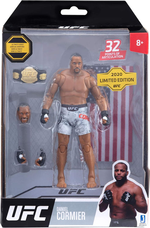 UFC Ultimate Series Limited Edition Daniel Cormier, 6 Inch Collector Action Figure - Includes Alternate Head and Gloved Hands, Fight Shorts, Belt ...