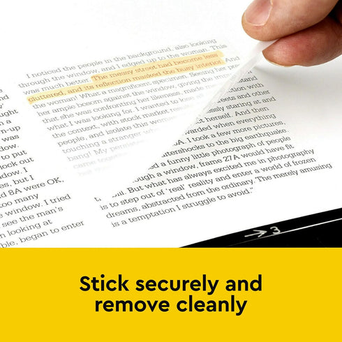 Post-it Transparent Notes, Clear Sticky Notes to Markup Textbooks and Planners Safely, Minimalist Aesthetic School Supplies for College Students, ...