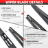 Rear Windshield Wiper Arm Blade Set for Hyundai Santa Fe 2013-2017...