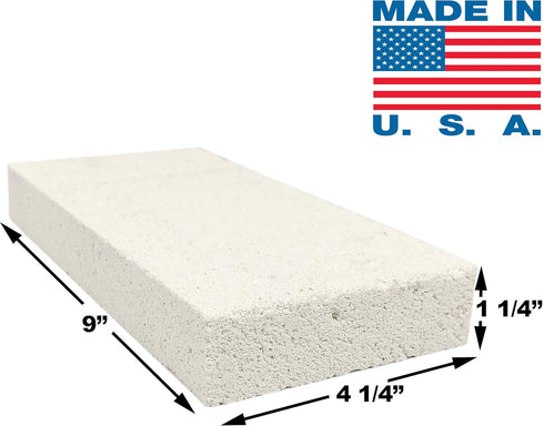 Lynn Manufacturing Insulating Fire Brick, Heat Insulation Block, Low Thermal Conductivity, 1.25" x 4.5" x 9" Split, Single Pack, 2300-F Rated, for...