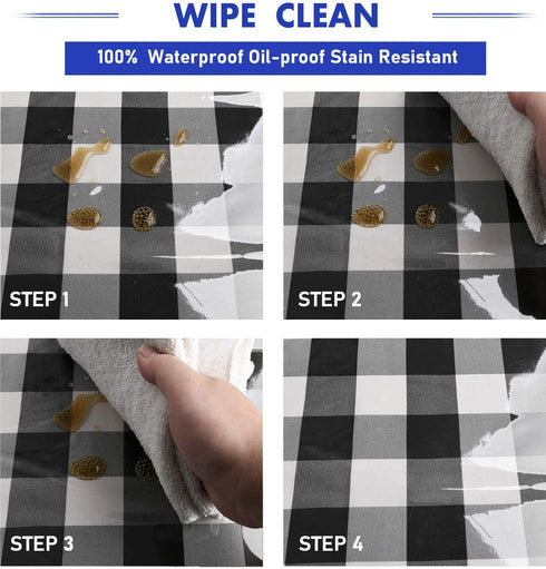 Hiasan Clear Plastic Tablecloth Rectangle - 100% Waterproof Oilproof Stain Resistant Wipeable Transparent Vinyl Table Cloth Protector, 54 x 80 Inc...