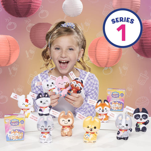 Super Happy Fortune World Mini Collectible Stylized Plush Stuffed Animals, Pack of 3, Kids Toys for Ages 3 Up by Just Play...