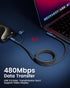 60W USB C to USB C Cable (2-Pack 6.6FT), Right Angle Fast Charging USB A to USB C Charger Cable Compatible with iPhone15 Pro Max/Plus/MacBook Air/...