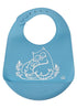 modern-twist Bucket-Bib 100% Food-Grade Silicone, Waterproof and Reusable, Owls – Electric Blue...