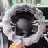 Luxury Fluffy Winter Car Steering Wheel Cover for Women, YUNXNYC Fuzzy Cute Steering Wheel Cover Soft Warm Furry Auto Plush Fur Vehicle Steering W...