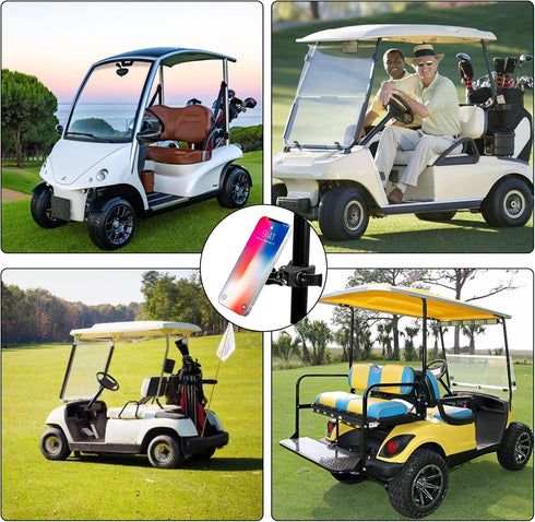 Golf Cart Magnetic Phone Mount & Holder Compatible with MagSafe, Strong Magnet for Phone Mounting, Compatible with EZGO/Club Car/Yamaha, with 2 Me...