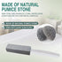 2 ps Pumice Stone long handle Toilet Cleaner Tool Stain Hard Water Ring Remover for Toilet, Pool, Bathroom, Sink (Long Handle-Grey)...