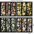 Vintage Flowers Stickers Set for Journaling - Maxleaf 12Sheets Clear Waterproof 3D Flowers Scrapbook Supplies Gold Foil Stickers Pack for Art Bull...