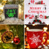 25Pcs Christmas Stencils 4x4 Inch for Painting on Wood Slice, Fabric, Paper, Windows, Cards, DIY Christmas Ornaments, Reusable Merry Christmas & S...