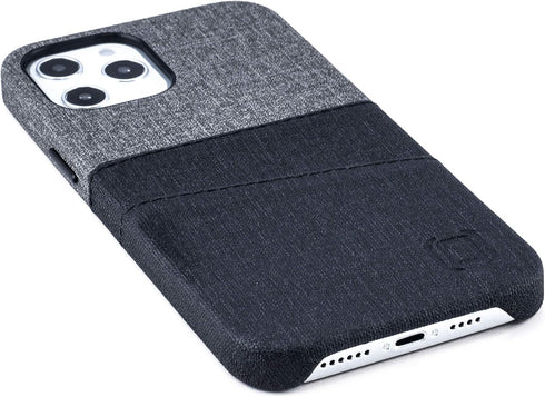 Dockem Wallet Case for iPhone 12 Pro Max: Built-in Metal Plate for Magnetic Mounting & 2 Credit Card Holders: 6.7" Luxe M2, Canvas Style Synthetic...
