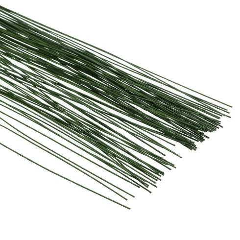 PATIKIL 28 Gauge 14" Floral Stem Wire, 100 Pcs Paper Wrapped Iron Artificial Flower Stem Accessories for DIY Bouquet Stem and Craft Decoration, Da...