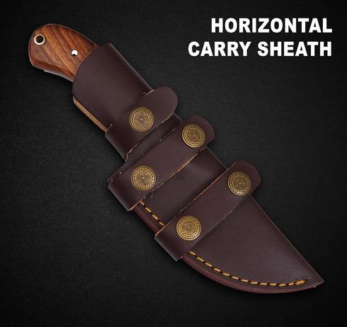 8.5 Inch Handmade High Carbon Steel Tracker Knife - Fixed Blade With Sheath -Full Tang Knife - Survival Knife - Hunting Knife - Tactical Knife for...