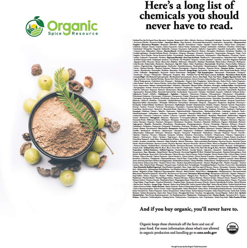 Organic Amla Powder | 8 oz (226g) | Amalaki, Non-GMO, 100% Raw from India, by SHOPOSR...