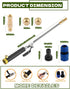 High Pressure Power Washer Gun, Portable Car Cleaner Gun Sprayer Wand with Flexible Hose Nozzle, Garden Hose End, 3 Hose Nozzles for Cleaning Gard...