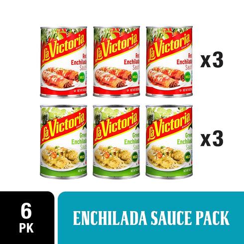 LA VICTORIA Variety Pack, Green, Red enchilada sauce, 10 oz Can (6 Pack)...