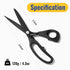 Damita 8.5" Heavy Duty Sewing Scissors - Black Titanium Coated, Premium Forged Fabric Scissors With TPR Grip Handles for Tailor, Leather, Dressmak...